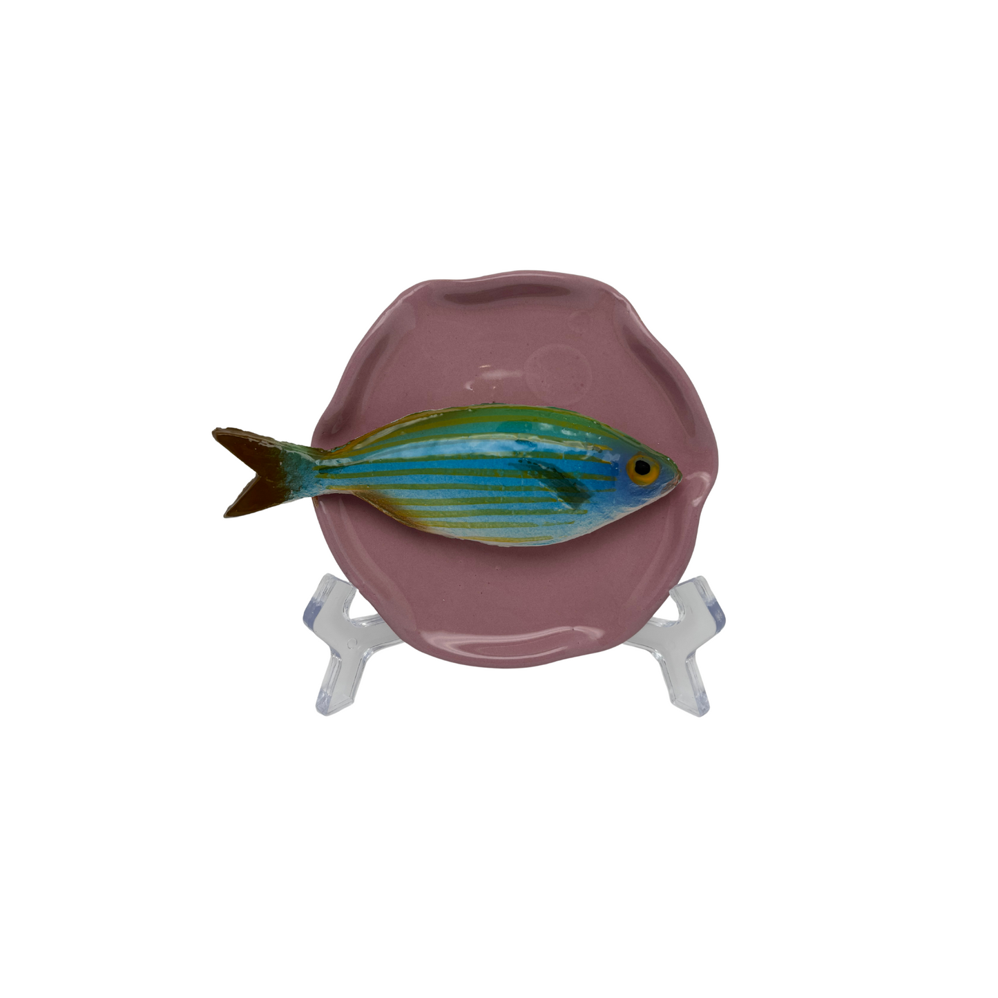 Salpa piccolo op handmade lila bordje, 11 cm