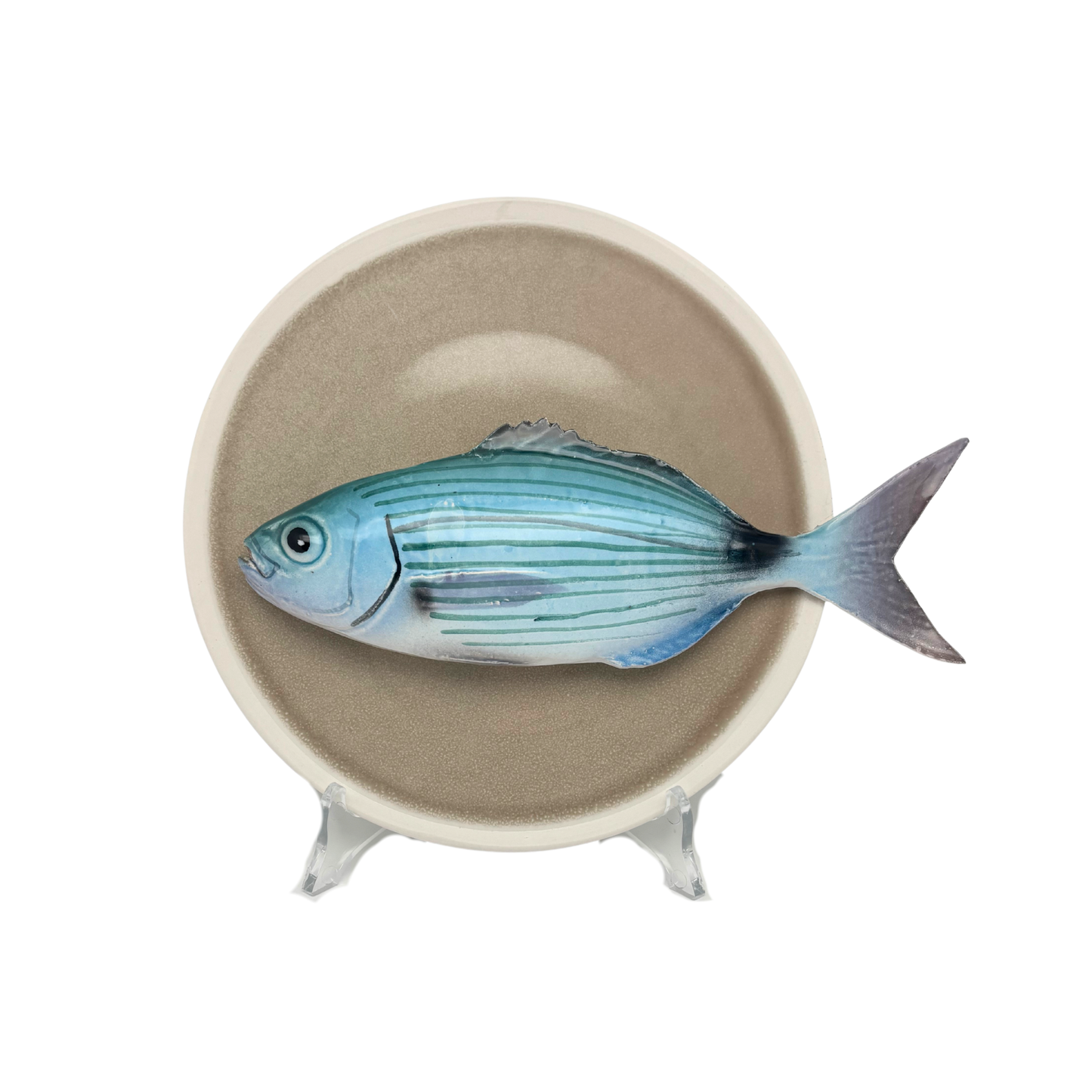 Occhiata op een zandkleur bord, 20cm rond