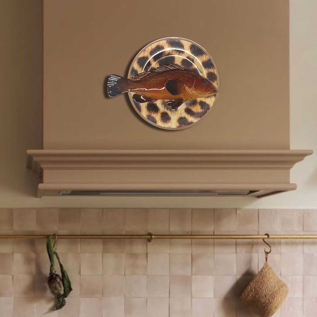 Cernia Multo Grande op tijgerbord, 33cm rond.