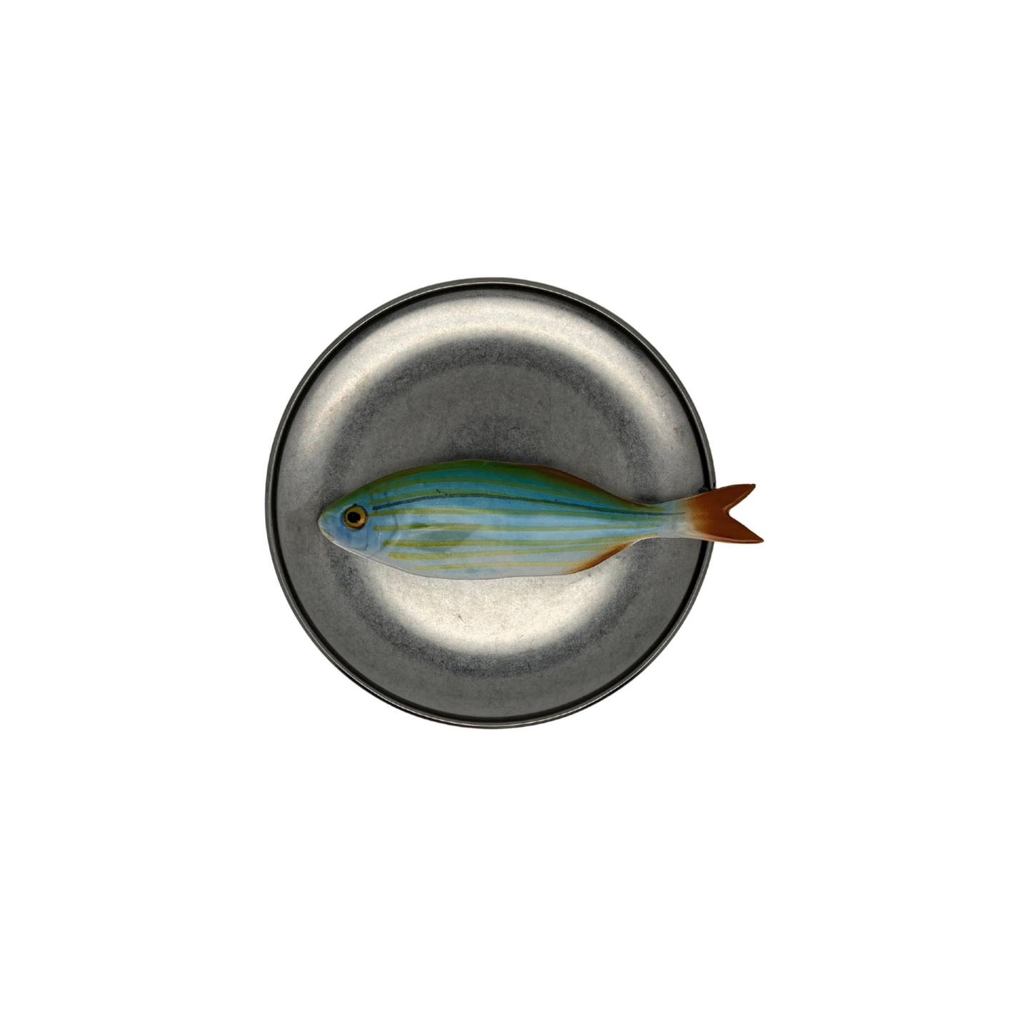 Salpa medio op antiek zilver bord, 16,5 cm rond
