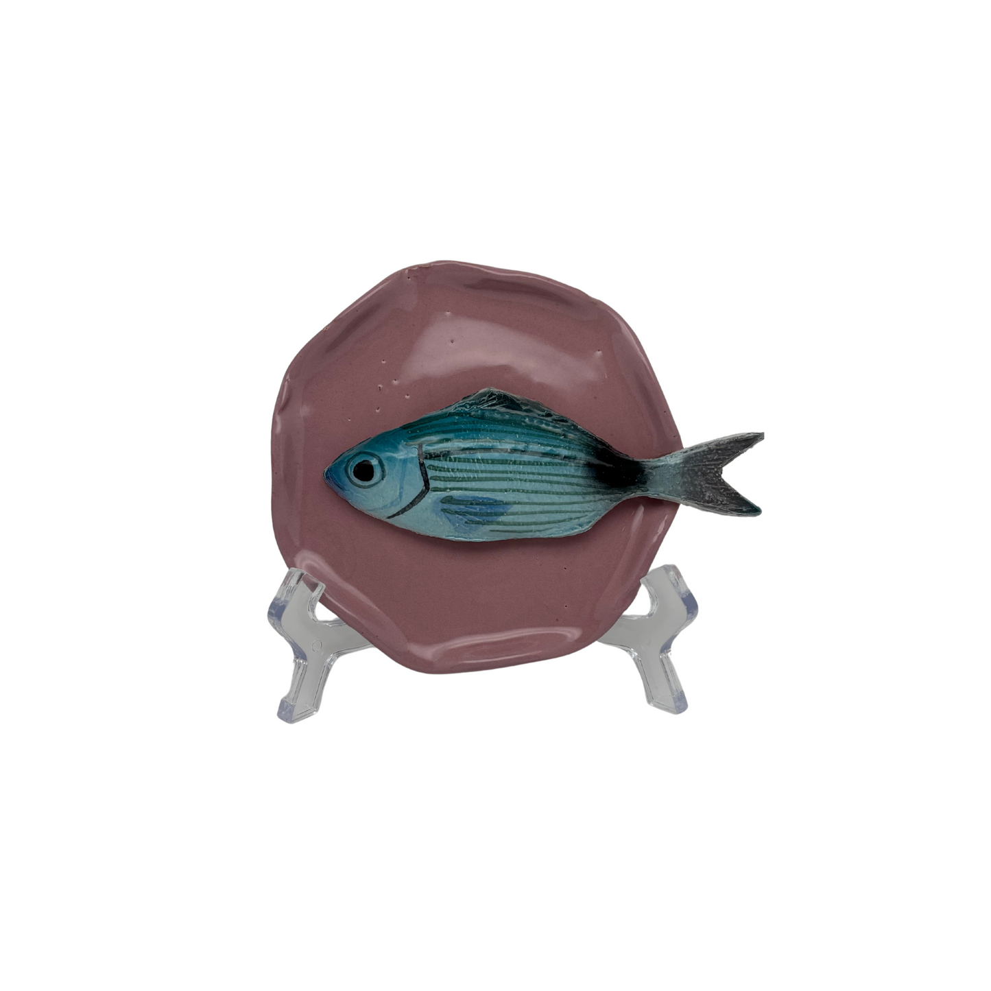 Occhiata piccolo op handmade lila bordje, 11 cm