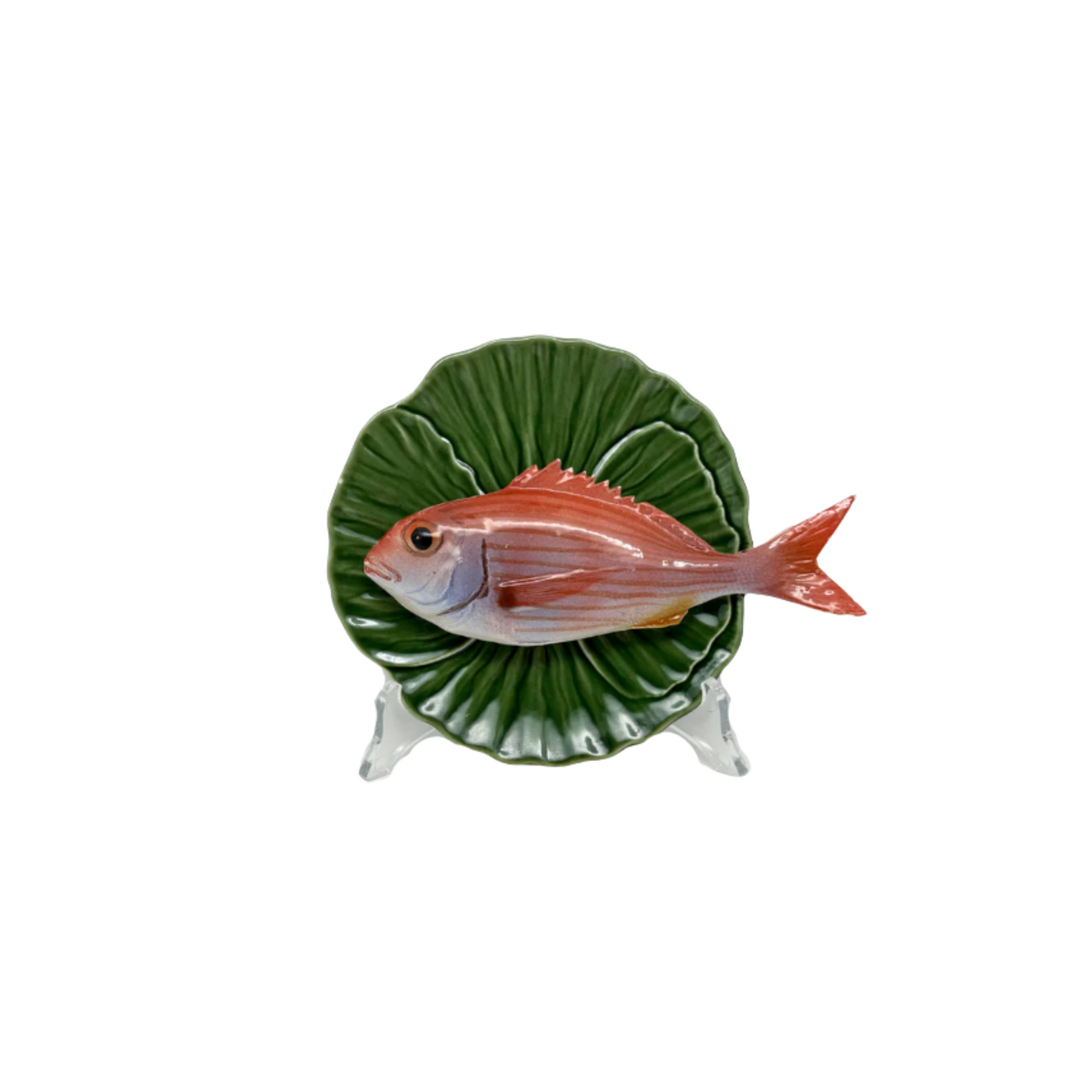 Pagello op groen bladvormig bord, 16cm