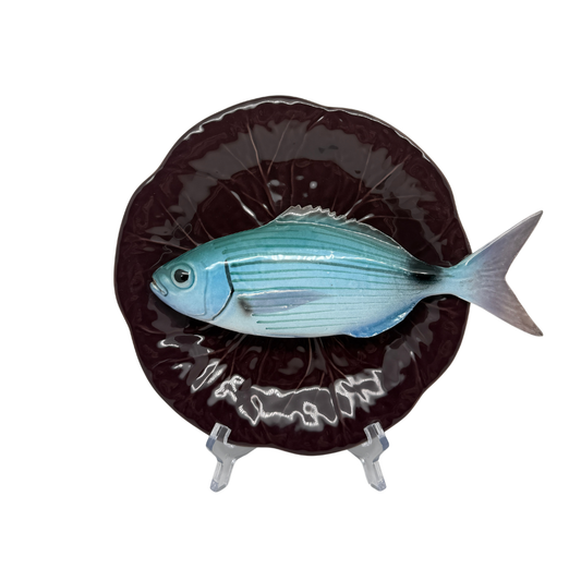 Occhiata op een aubergine bladvormig bord, 21cm