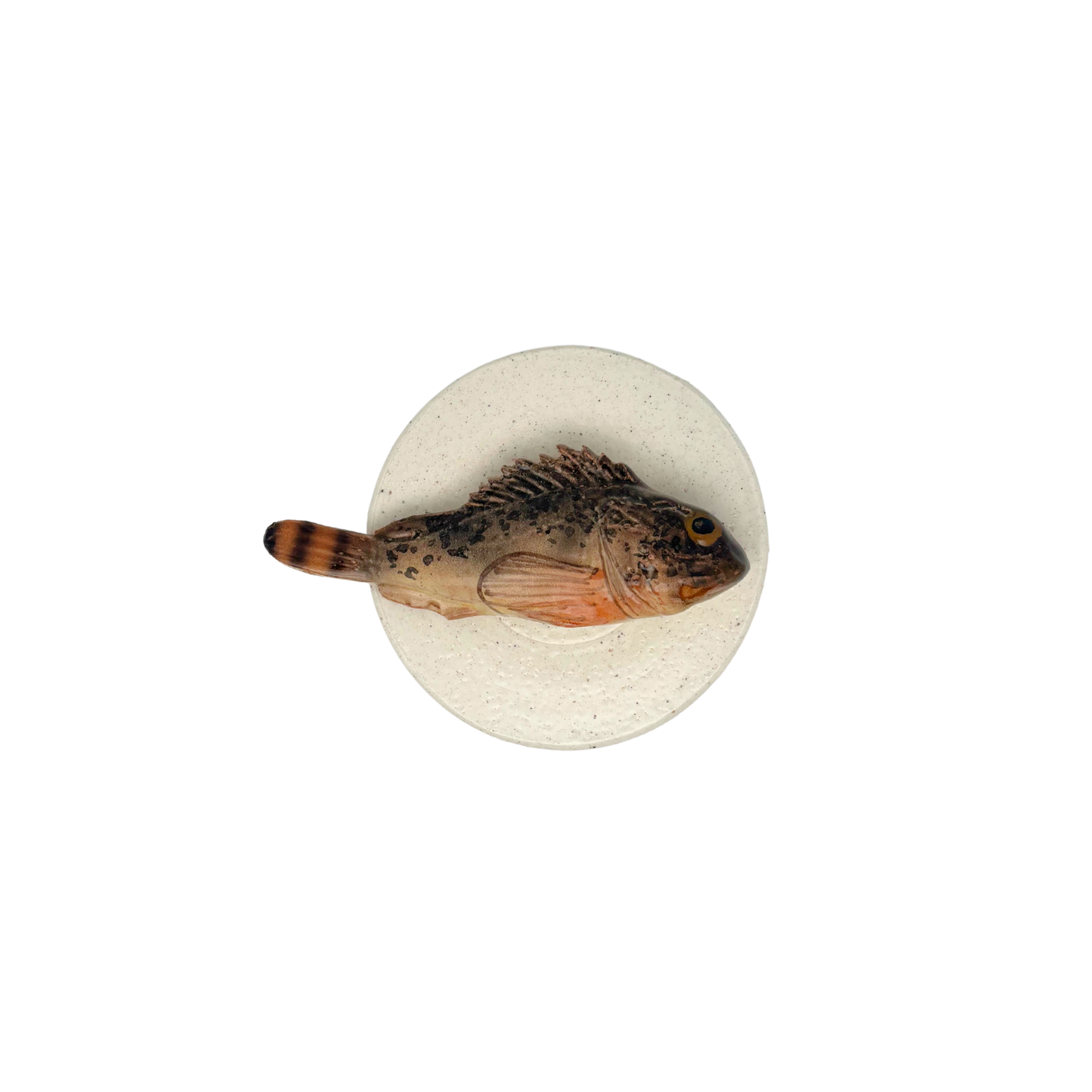 Scorfano Marrone - Decoratief keramiek potje met deksel, 11,5cm rond, handgemaakt