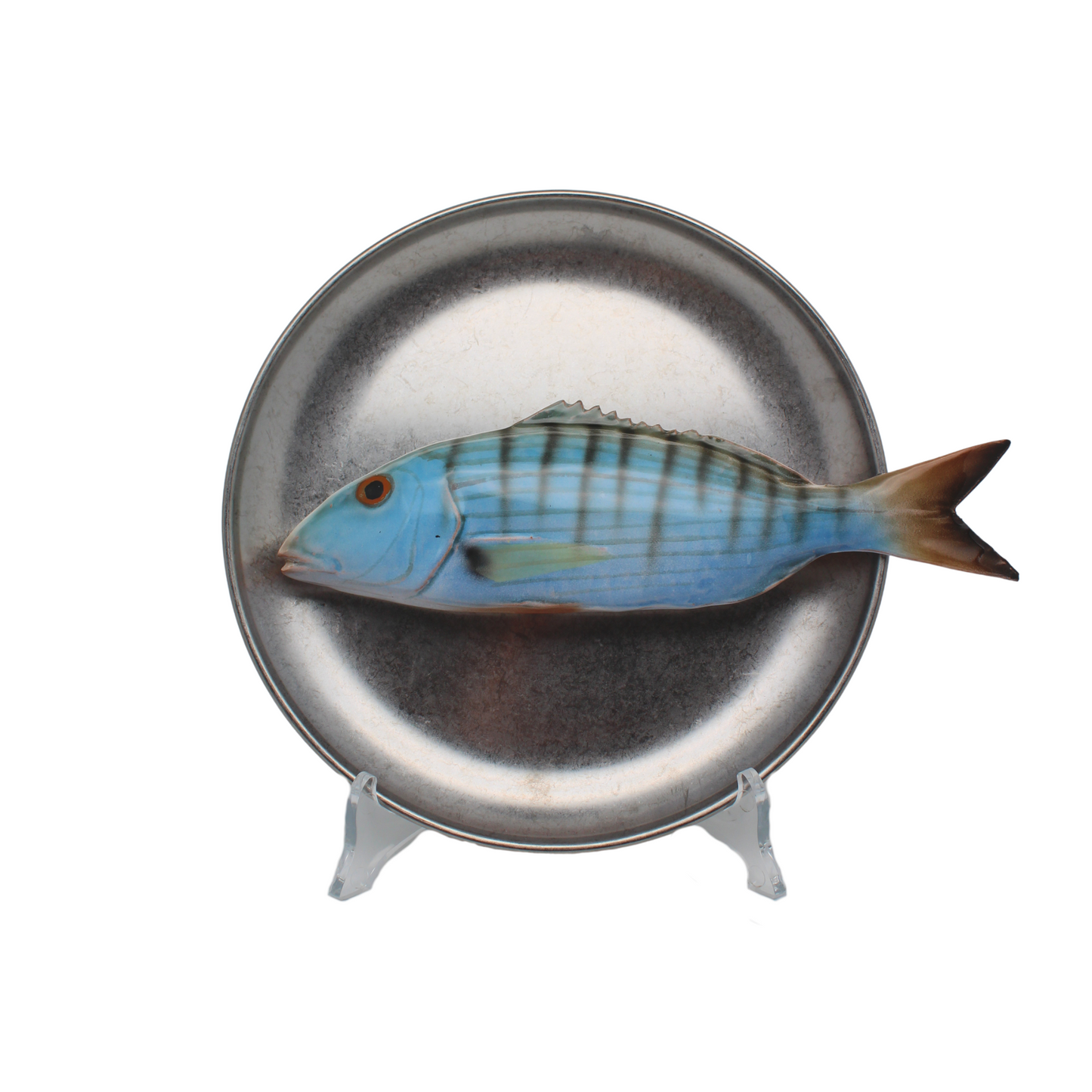 Marmora op antiek zilver bord, 20 cm rond