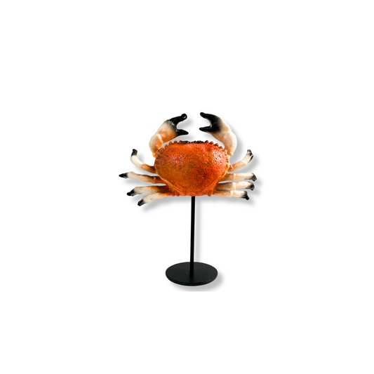 Kunst KRAB op standaard (polymeer) 25cm hoog