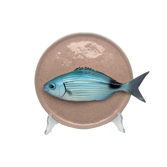 Occhiata op roze bewerkt bord, 20cm rond