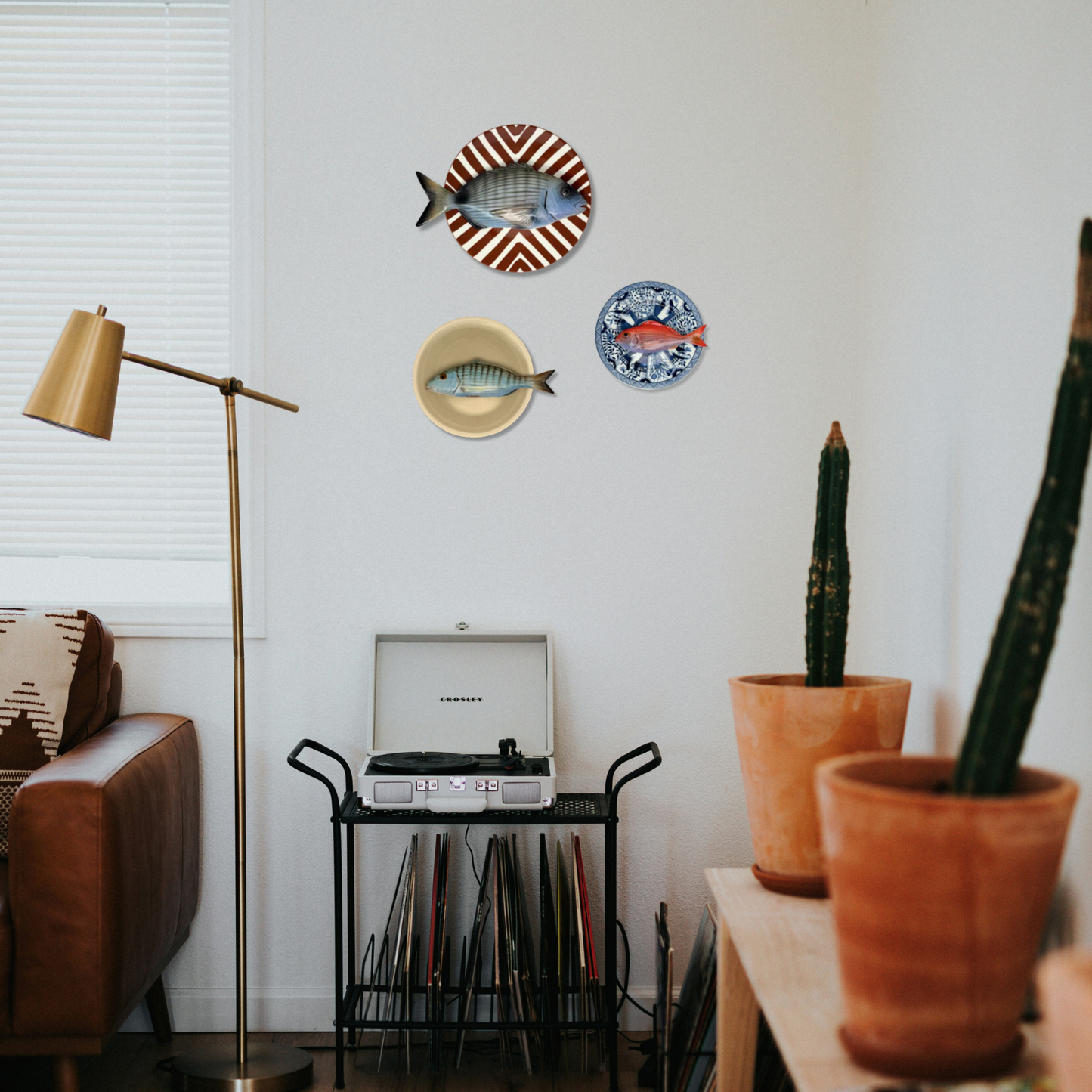 Marmora op een zandkleur bord, 20cm rond