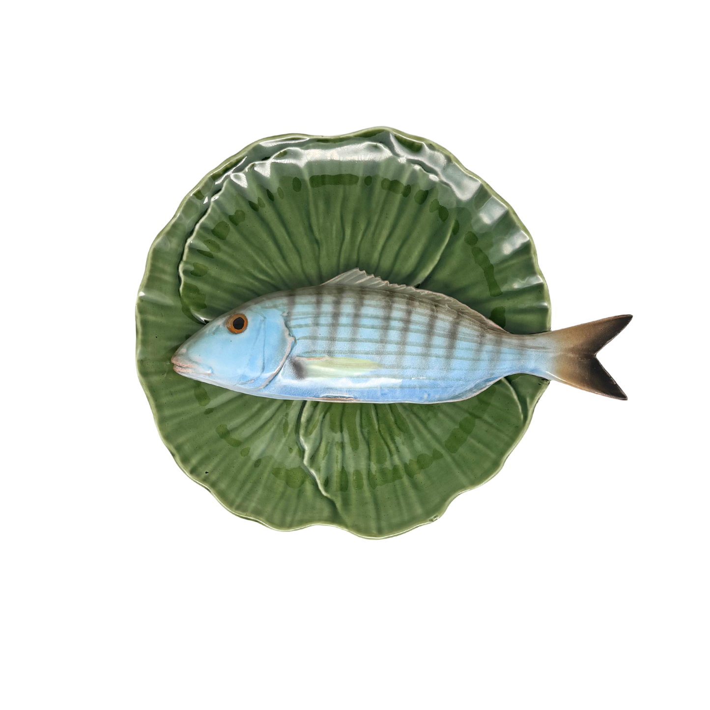 Marmora op groen bladvormig bord, 20cm