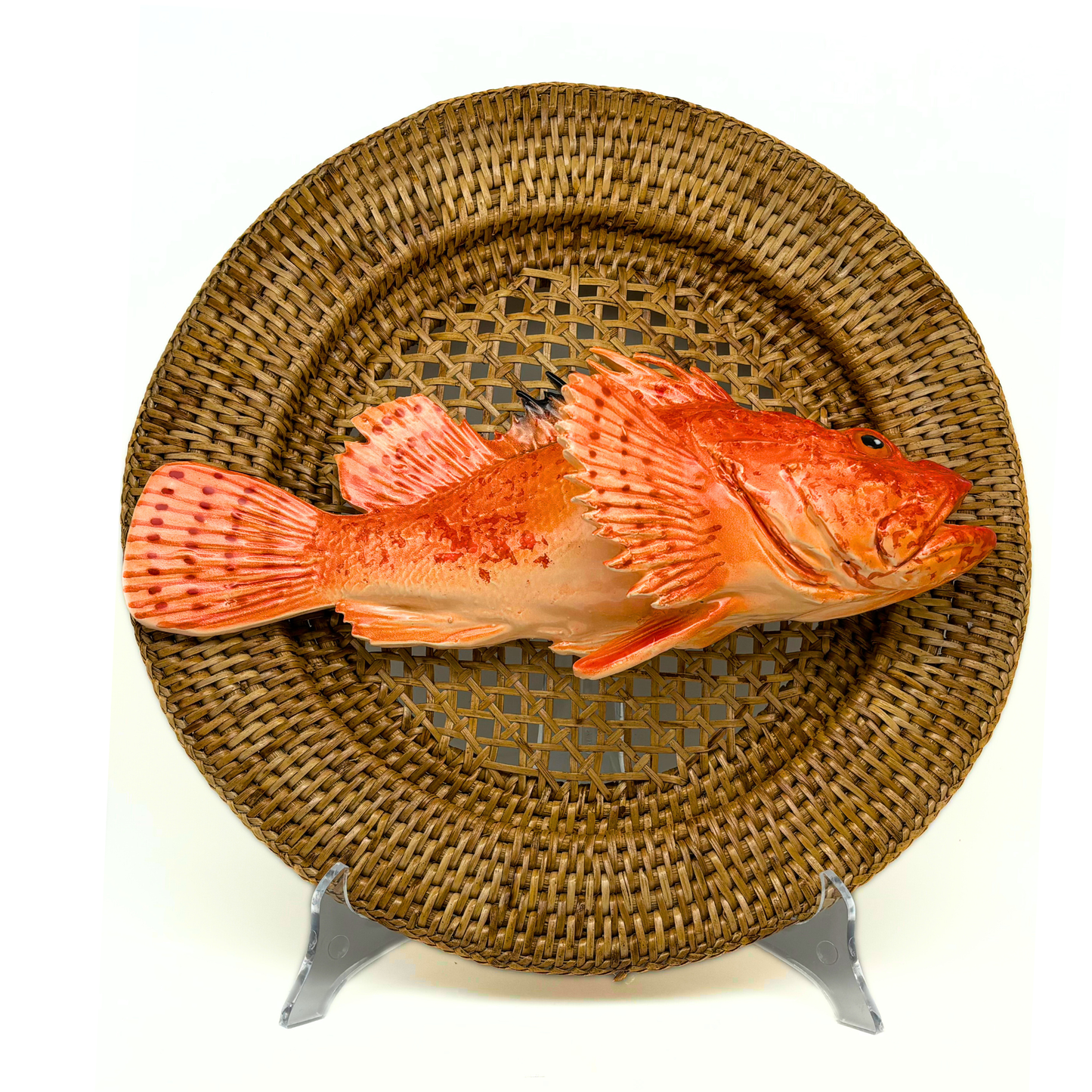 Cipolla op Rotan bord, rond 35 cm