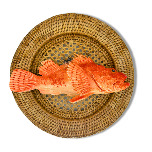 Cipolla op Rotan bord, rond 35 cm