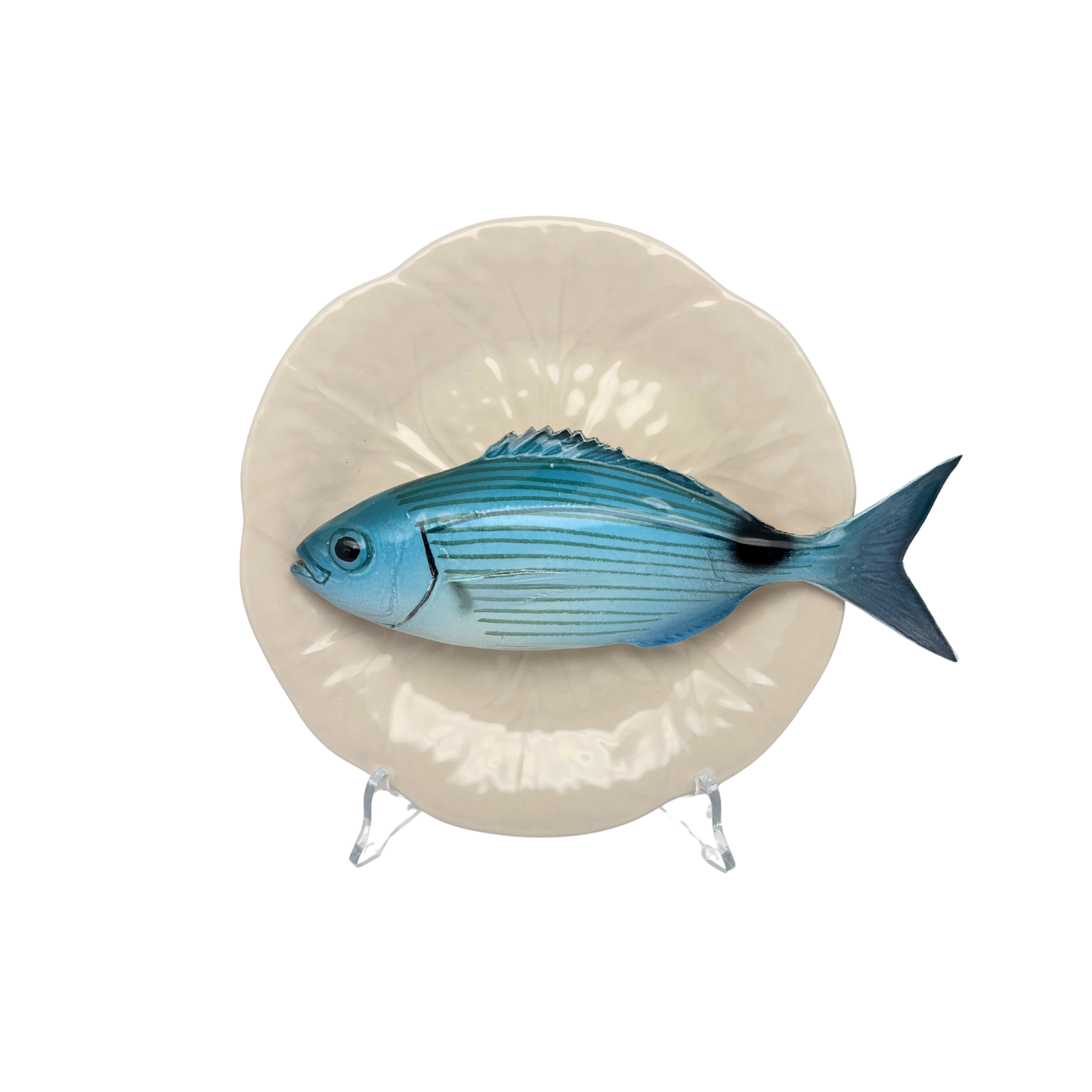 Occhiata op een créme bladvormig bord, 20 cm