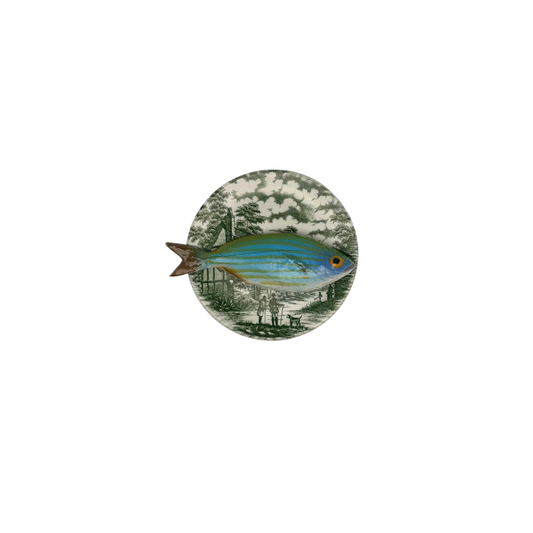 Salpa piccolo op groen vintage bordje, 12 cm rond