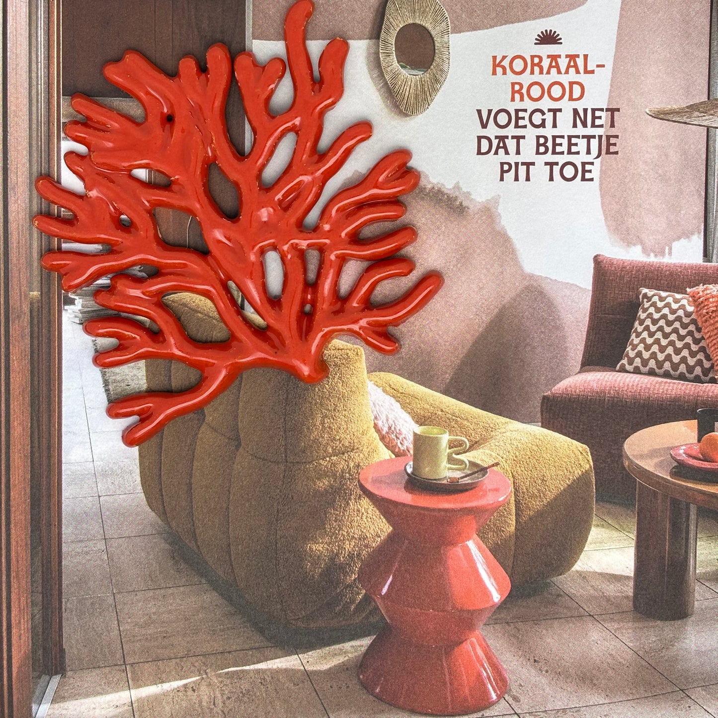 Koraal keramiek klein 10 cm