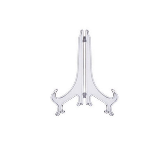 Bordenstandaard klein transparant kunststof